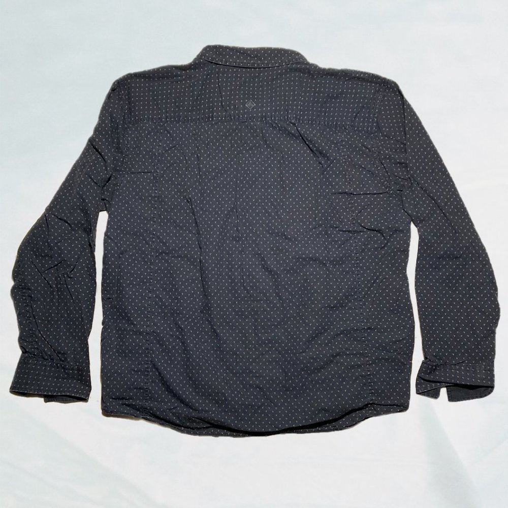 Prana Navy Triangle Pattern Button Down Shirt Xxl - image 2